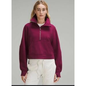 Lululemon Scuba Oversized Funnel Neck Half Zip Hoodie, Deep Luxe